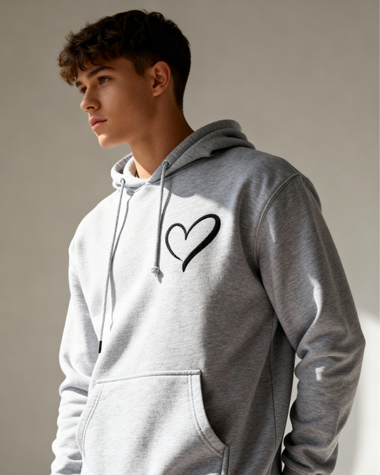 Hooded Sweatshirts Heart-shape Men