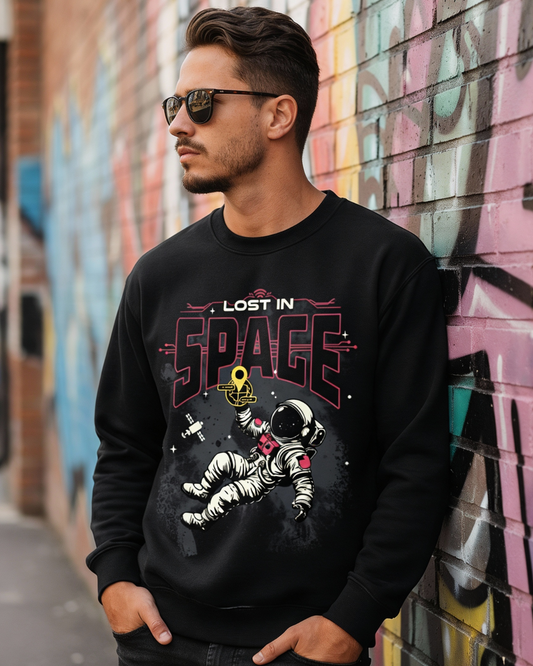 Men’s Black Printed Sweatshirt