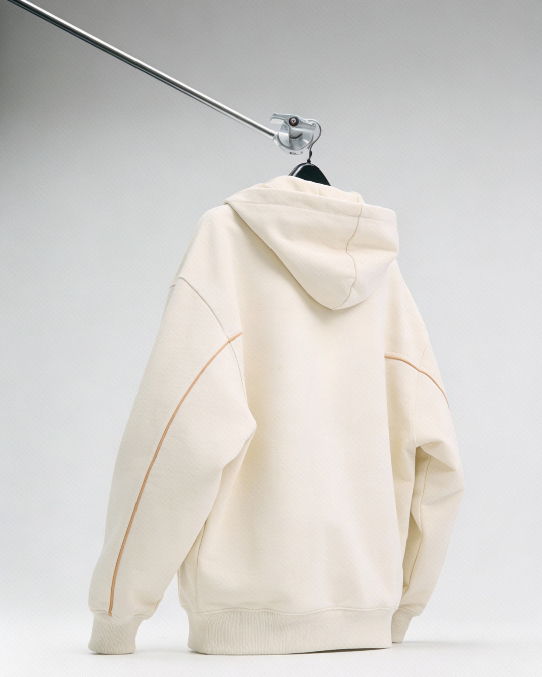 Men’s Cream Solid Hoodie