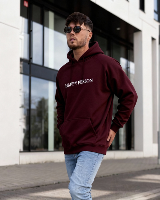 Hooded Sweatshirts Happy - Person Men