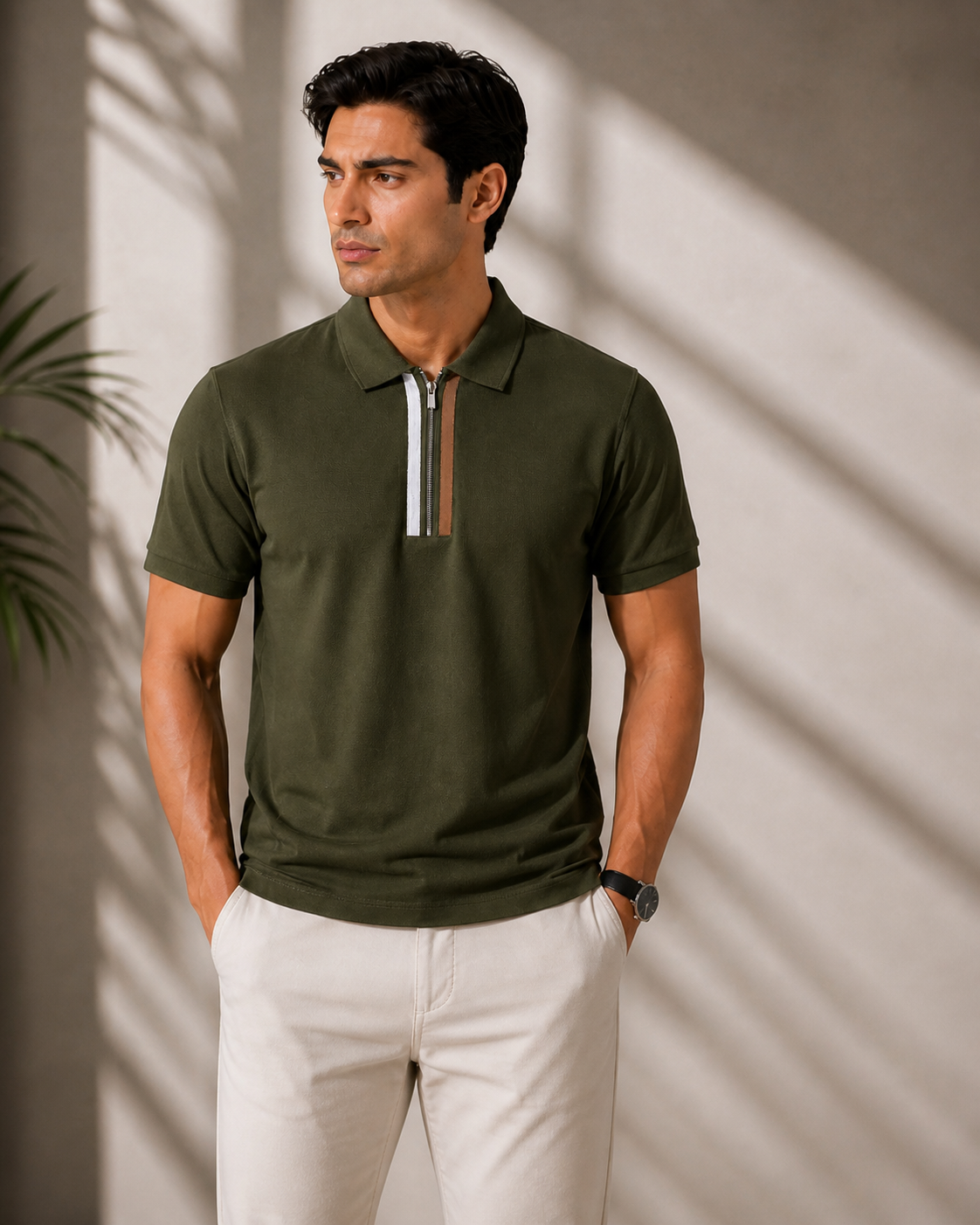 Olive Green Oversized T-Shirt – Streetwear Premium Relaxed Fit