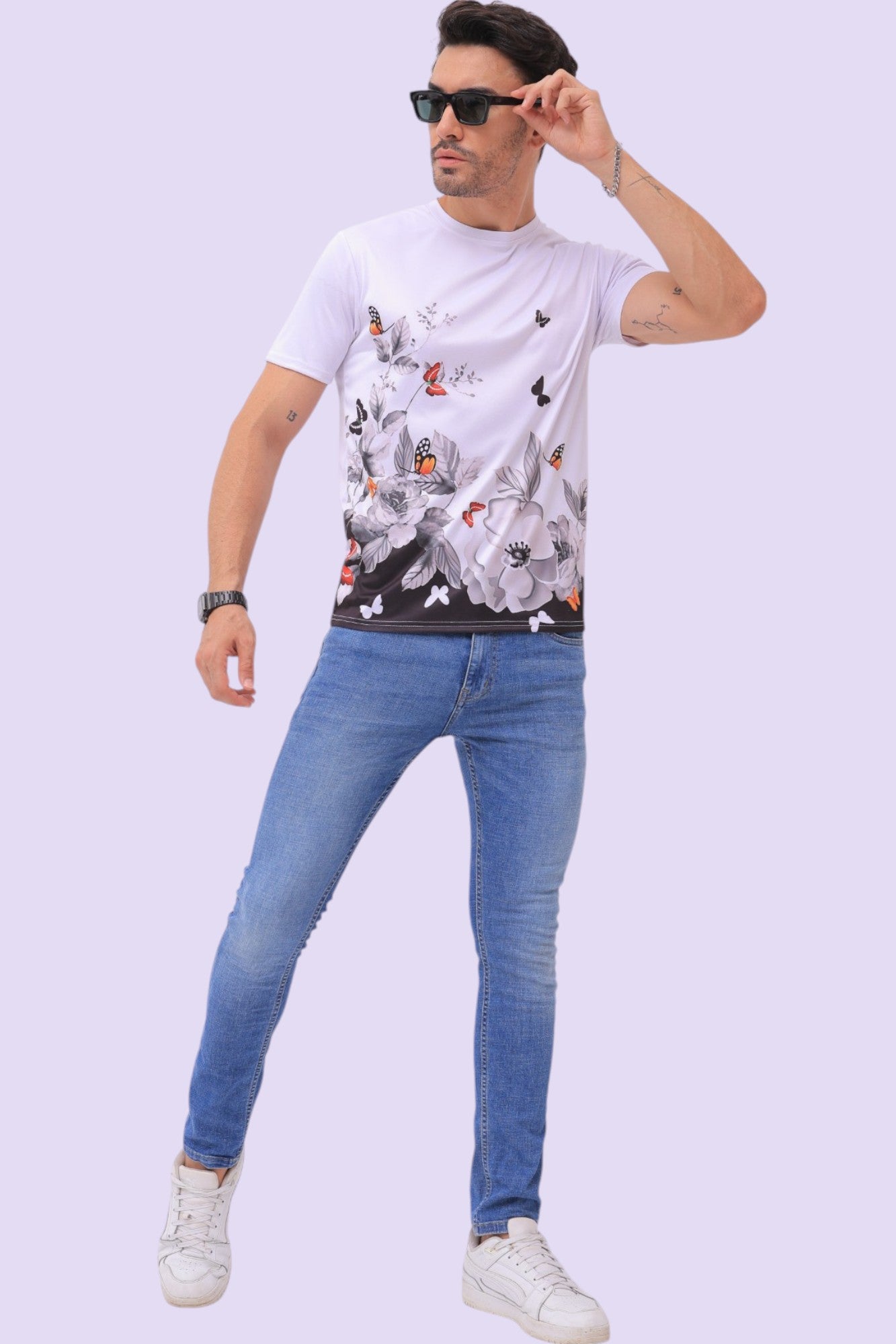 Round Neck Half Sleeves Men's Tshirt