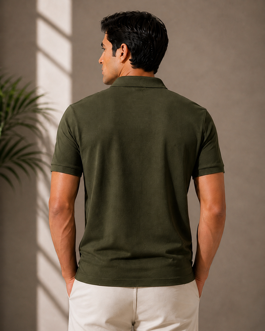 Olive Green Oversized T-Shirt – Streetwear Premium Relaxed Fit