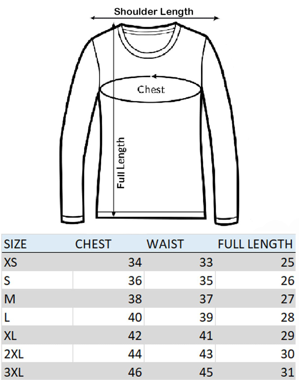 Round Neck Full Sleeves T-shirt