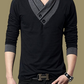 Full Sleeve V-Neck T-shirt Men
