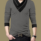 Full Sleeve V-Neck T-shirt Men