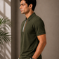 Olive Green Oversized T-Shirt – Streetwear Premium Relaxed Fit