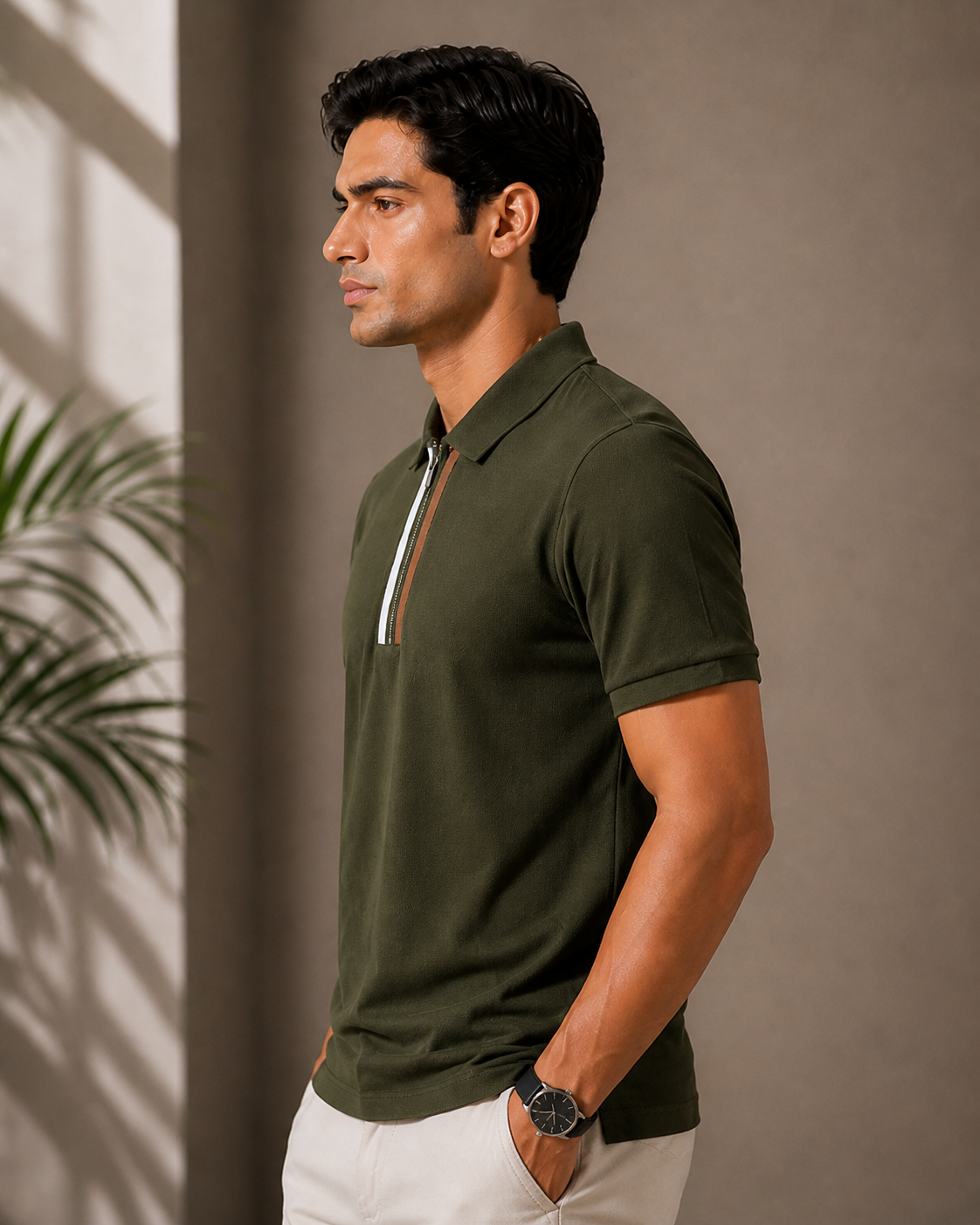 Olive Green Oversized T-Shirt – Streetwear Premium Relaxed Fit