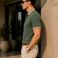 Olive Green Oversized T-Shirt – Streetwear Relaxed Fit