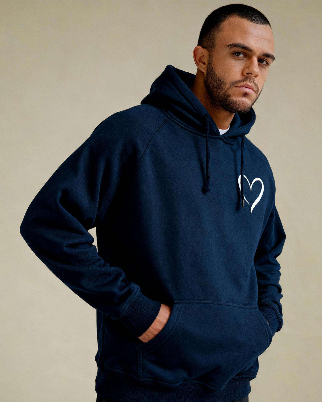 Hooded Sweatshirts Heart-shape  Men
