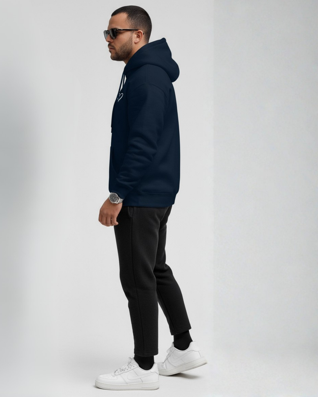 Hooded Sweatshirts Heart-shape  Men