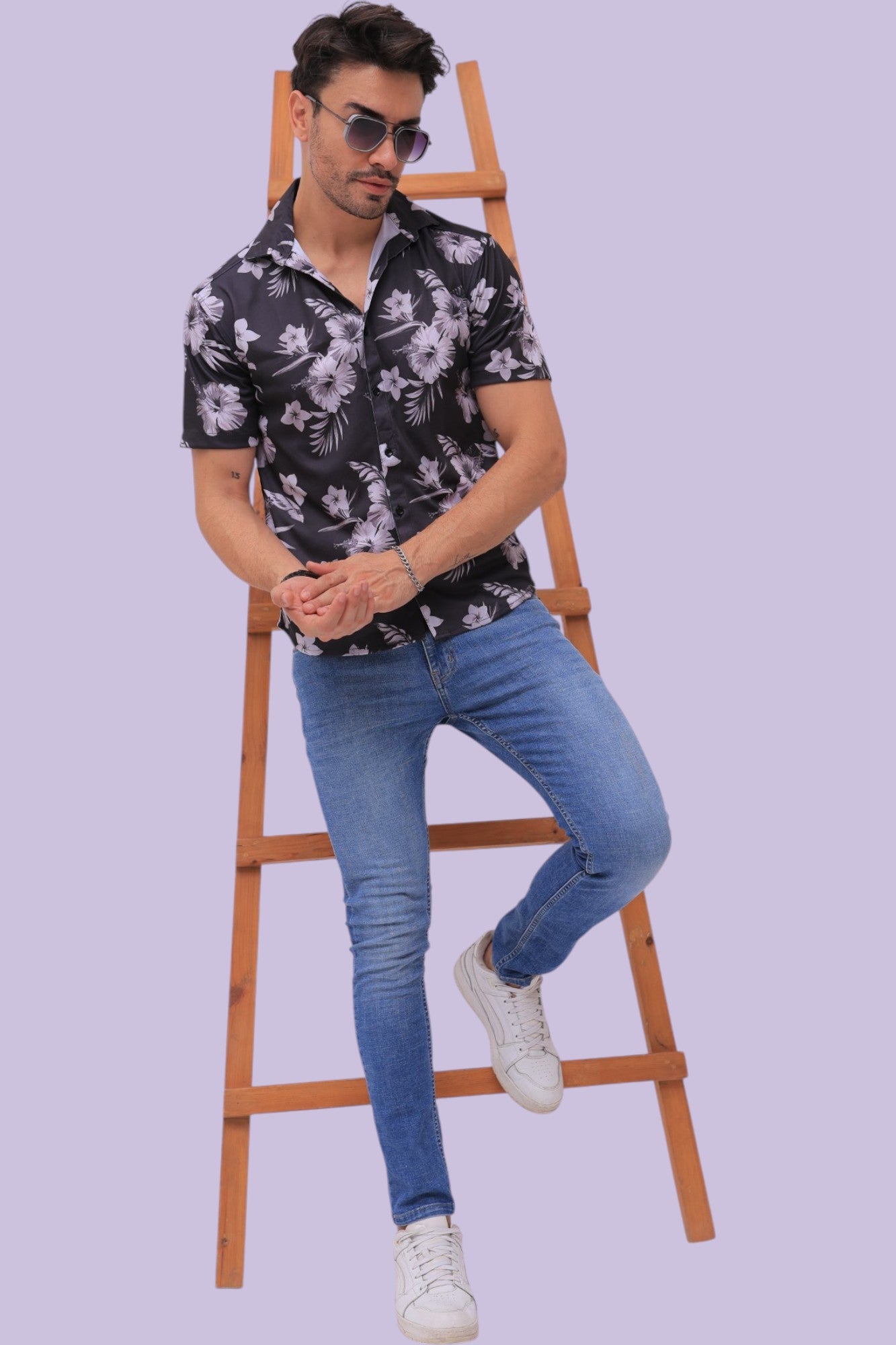 Trendy Men's Printed Shirt – Half Sleeves | Regular Fit Casual Shirt
