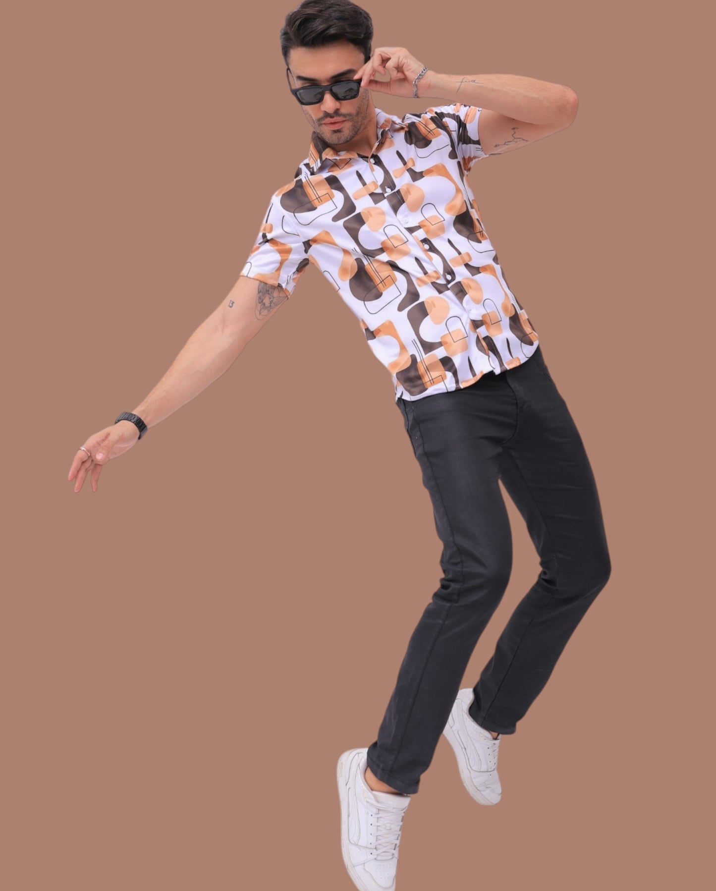Stylish Printed Mens Half Sleeves Shirt