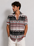 Half Sleeves Printed Maroon Shirt