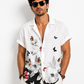 Half Sleeves Printed White Shirt