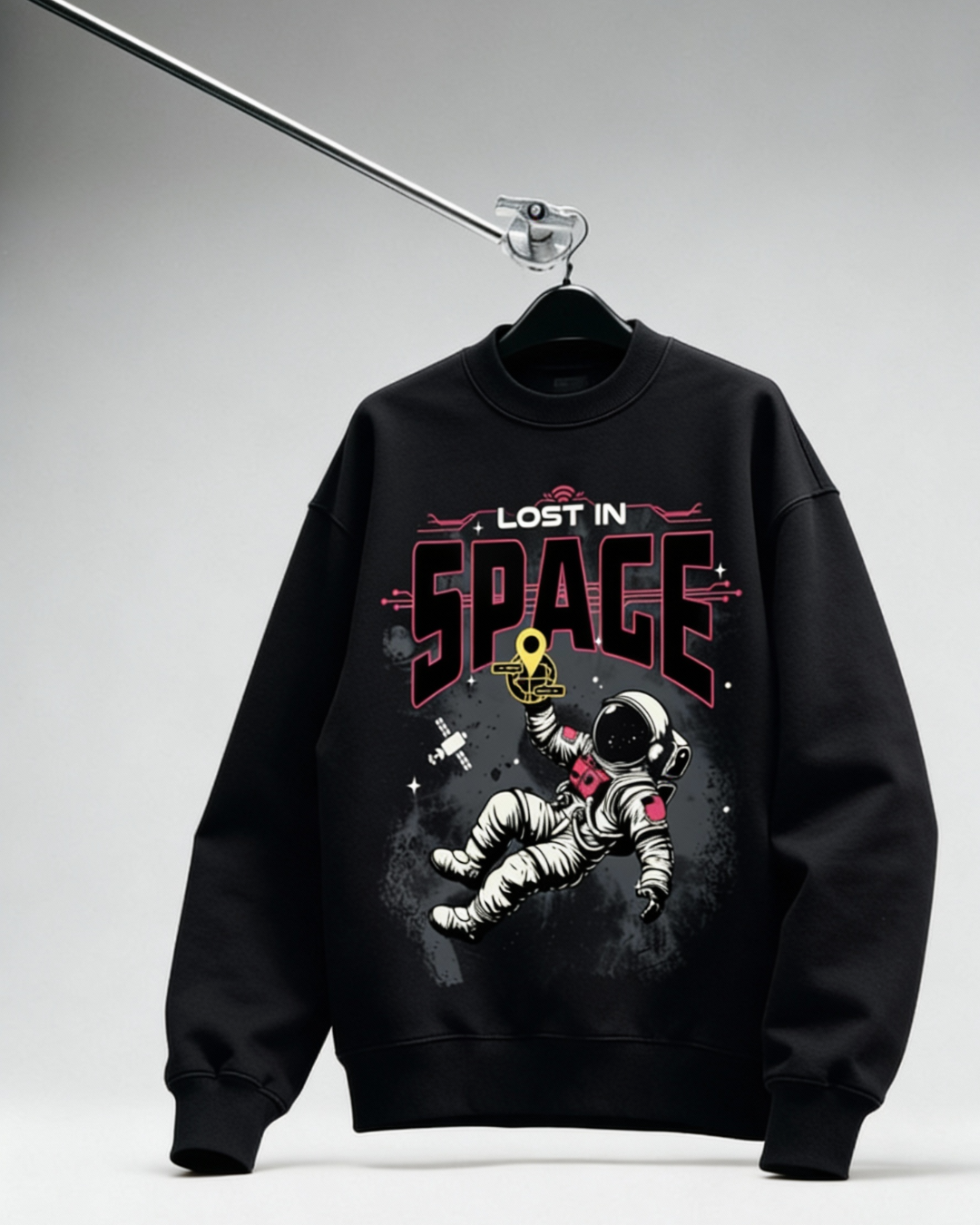 Men’s Black Printed Sweatshirt