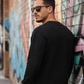 Men’s Black Printed Sweatshirt