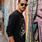 Men’s Black Printed Sweatshirt
