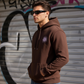 Men’s Brown Printed Hoodie