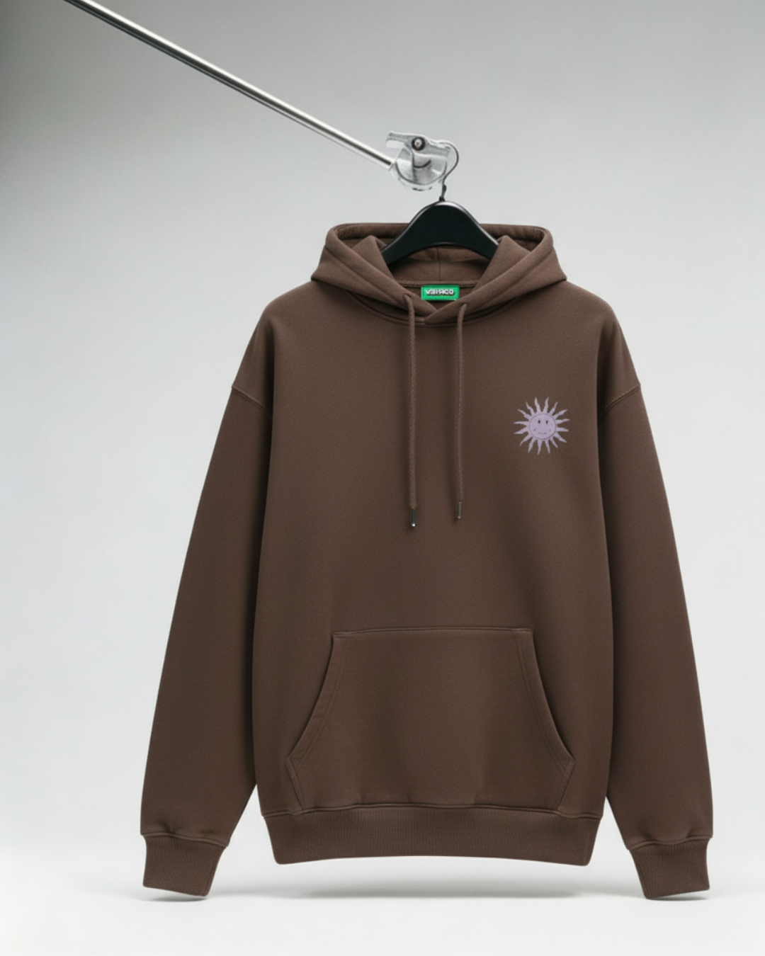 Men’s Brown Printed Hoodie