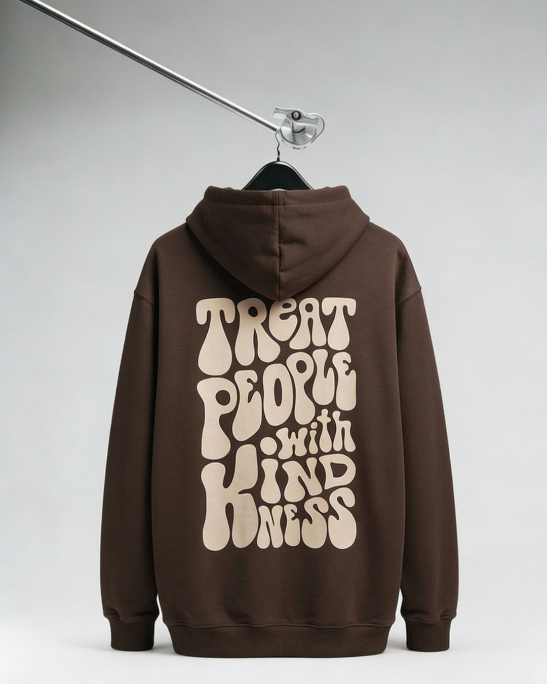 Men’s Brown Printed Hoodie
