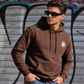 Men’s Brown Printed Hoodie