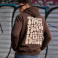 Men’s Brown Printed Hoodie