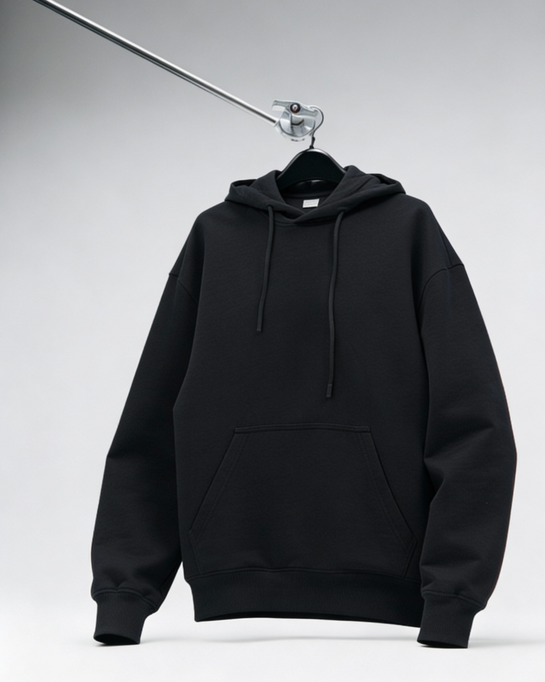 Men’s Black Solid Hoodie