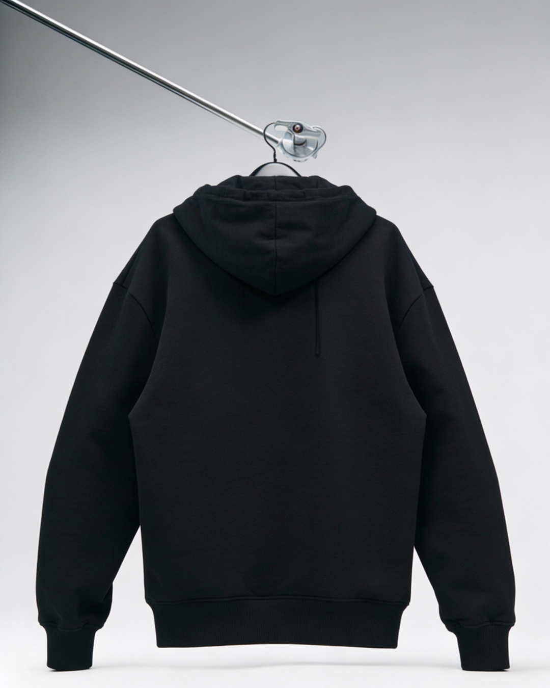 Men’s Black Solid Hoodie