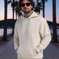 Men’s Cream Solid Hoodie