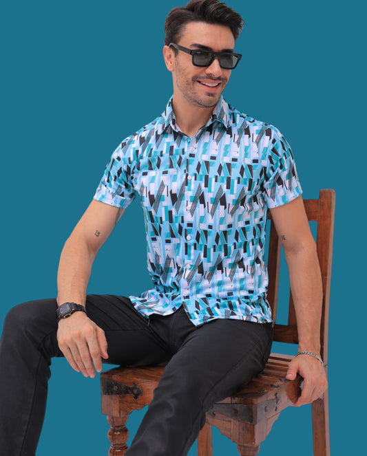 Stylish Printed Shirt for Men – Half Sleeve | f Gallery