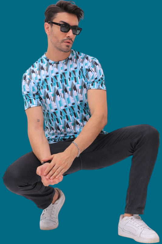 Round Neck Printed T-shirts for Men Half Sleeves