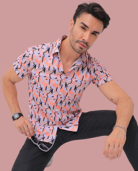 Printed Casual Shirt for Men – Half Sleeves