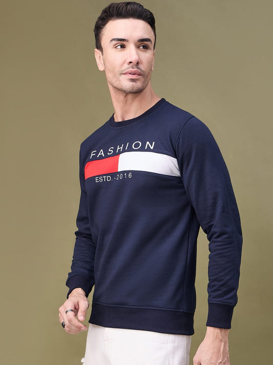 Men's Casual Sweatshirt with "Fashion" Print