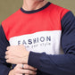 Men's Casual Sweatshirt with "Fashion" Print