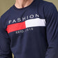 Men's Casual Sweatshirt with "Fashion" Print