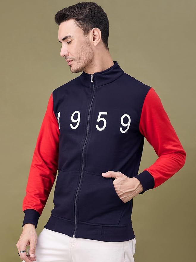 Men's Color Block Zip-Up Jacket
