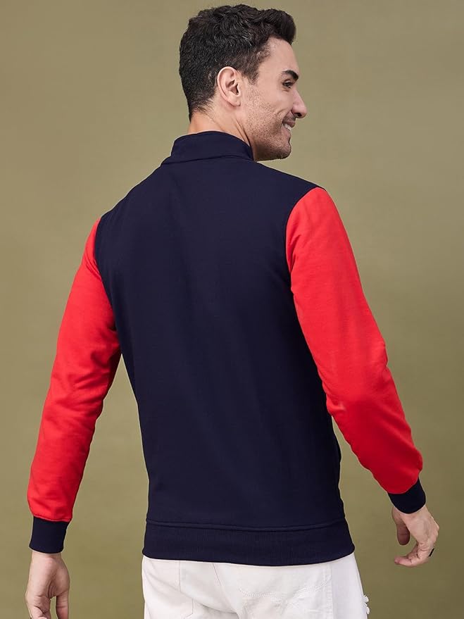 Men's Color Block Zip-Up Jacket