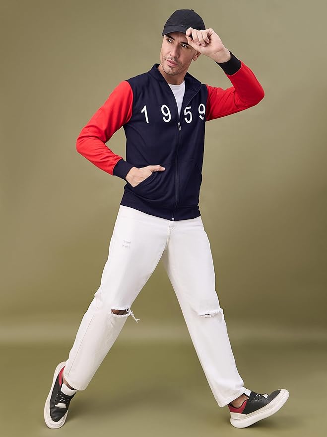 Men's Color Block Zip-Up Jacket