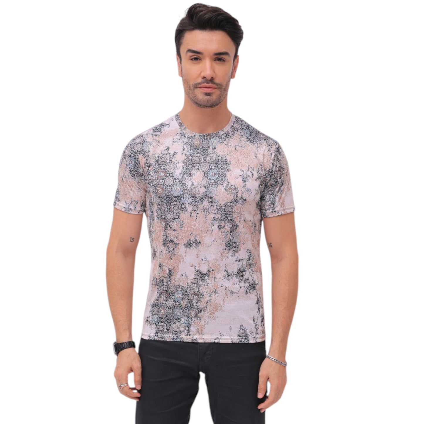 Stylish Printed Casual T-shirts Round Neck Men