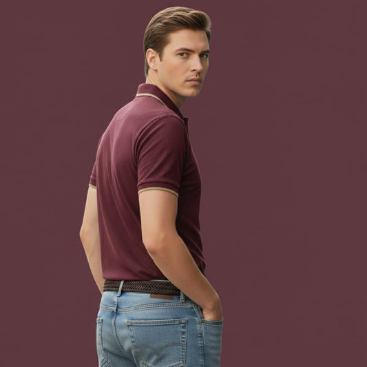 Wine Red Oversized T-Shirt – Streetwear Premium Relaxed Fit